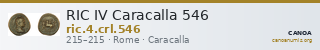 RIC IV Caracalla 546 — CANOA
