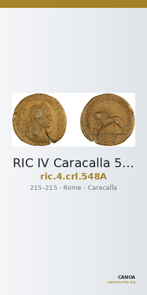RIC IV Caracalla 548A — CANOA
