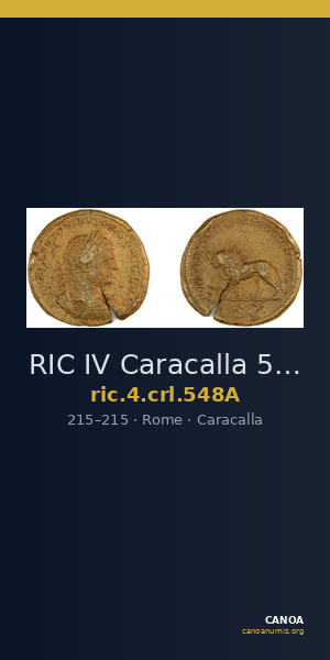 RIC IV Caracalla 548A — CANOA