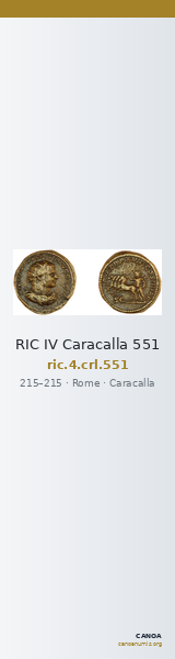 RIC IV Caracalla 551 — CANOA