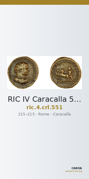 RIC IV Caracalla 551 — CANOA