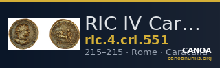 RIC IV Caracalla 551 — CANOA