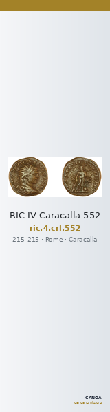 RIC IV Caracalla 552 — CANOA