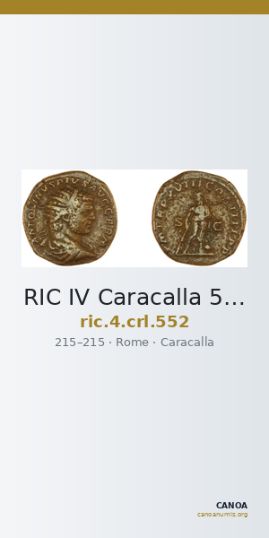 RIC IV Caracalla 552 — CANOA