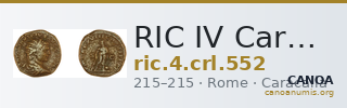 RIC IV Caracalla 552 — CANOA