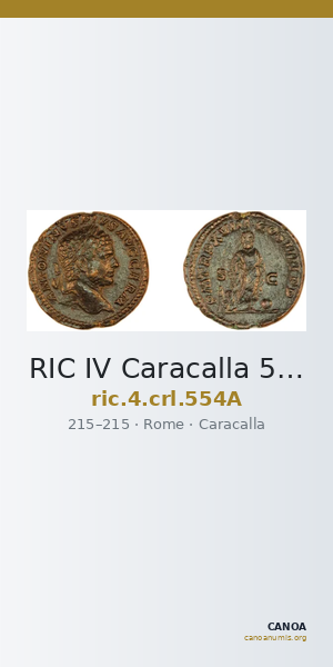 RIC IV Caracalla 554A — CANOA