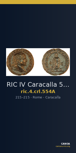 RIC IV Caracalla 554A — CANOA