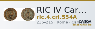 RIC IV Caracalla 554A — CANOA