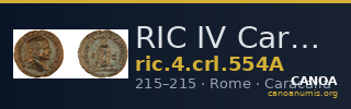 RIC IV Caracalla 554A — CANOA