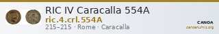 RIC IV Caracalla 554A — CANOA