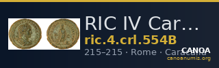 RIC IV Caracalla 554B — CANOA