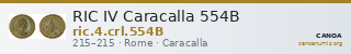 RIC IV Caracalla 554B — CANOA