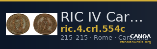 RIC IV Caracalla 554c — CANOA