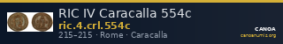 RIC IV Caracalla 554c — CANOA