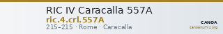 RIC IV Caracalla 557A — CANOA