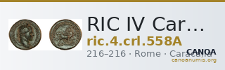 RIC IV Caracalla 558A — CANOA