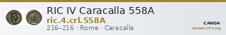 RIC IV Caracalla 558A — CANOA