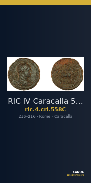 RIC IV Caracalla 558C — CANOA
