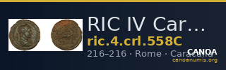 RIC IV Caracalla 558C — CANOA