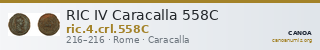 RIC IV Caracalla 558C — CANOA