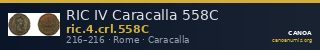 RIC IV Caracalla 558C — CANOA