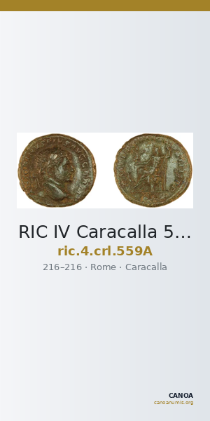RIC IV Caracalla 559A — CANOA