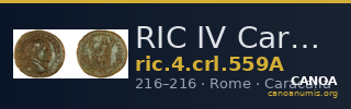 RIC IV Caracalla 559A — CANOA