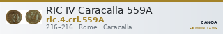 RIC IV Caracalla 559A — CANOA
