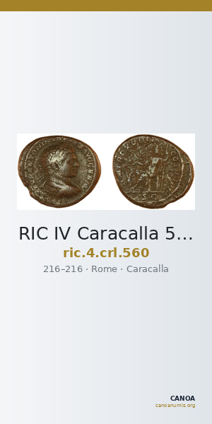 RIC IV Caracalla 560 — CANOA