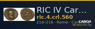 RIC IV Caracalla 560 — CANOA