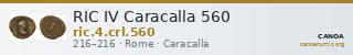 RIC IV Caracalla 560 — CANOA