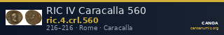RIC IV Caracalla 560 — CANOA