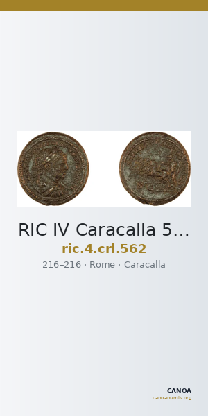 RIC IV Caracalla 562 — CANOA