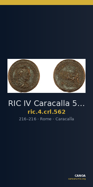 RIC IV Caracalla 562 — CANOA
