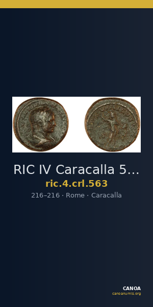 RIC IV Caracalla 563 — CANOA