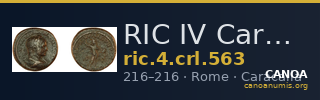 RIC IV Caracalla 563 — CANOA