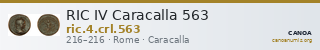 RIC IV Caracalla 563 — CANOA