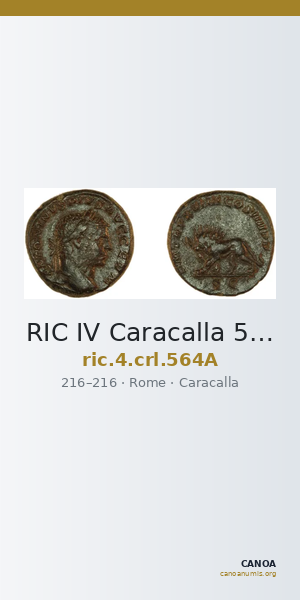 RIC IV Caracalla 564A — CANOA