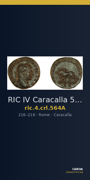 RIC IV Caracalla 564A — CANOA