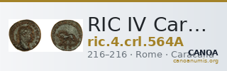 RIC IV Caracalla 564A — CANOA