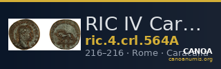 RIC IV Caracalla 564A — CANOA