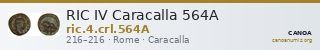 RIC IV Caracalla 564A — CANOA