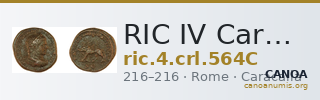 RIC IV Caracalla 564C — CANOA