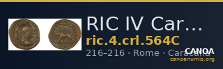 RIC IV Caracalla 564C — CANOA