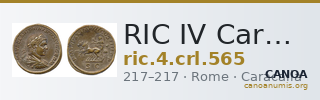 RIC IV Caracalla 565 — CANOA
