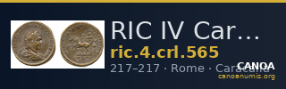 RIC IV Caracalla 565 — CANOA