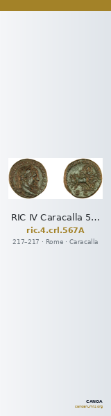 RIC IV Caracalla 567A — CANOA