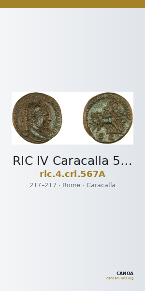 RIC IV Caracalla 567A — CANOA