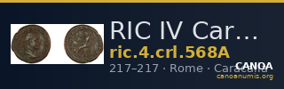 RIC IV Caracalla 568A — CANOA