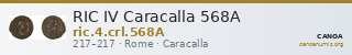 RIC IV Caracalla 568A — CANOA